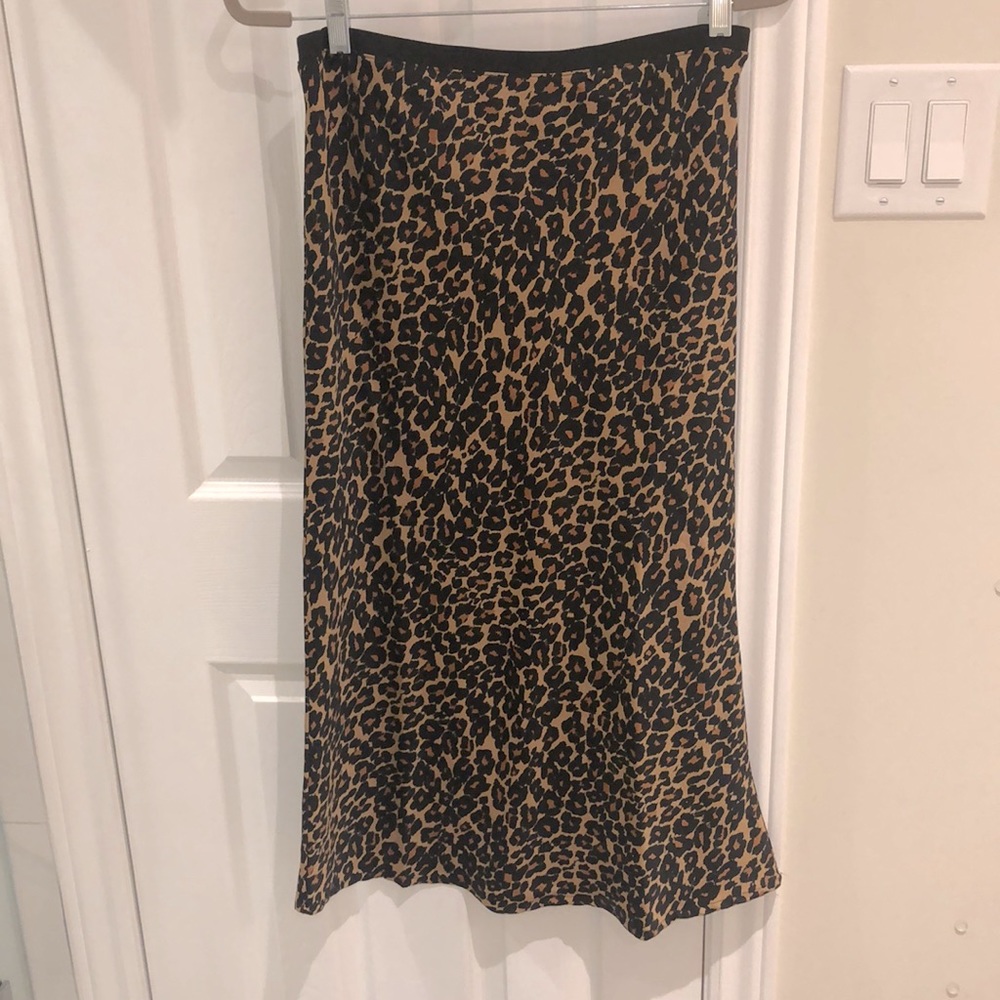 Joe Fresh Leopard Print Midi Skirt - Size M